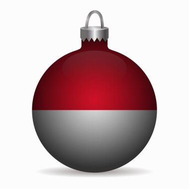 Monaco bayrağı Noel top vektör