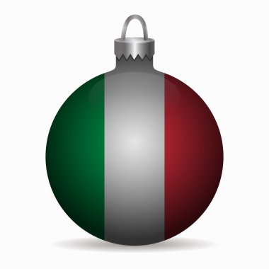 İtalya bayrak Noel top vektör