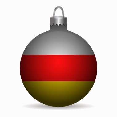 Güney Osetya bayrak Noel top vektör