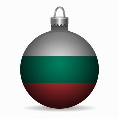Bulgaristan bayrağı Noel top vektör