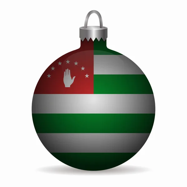 Вектор рождественского флага Абхазии — стоковый вектор