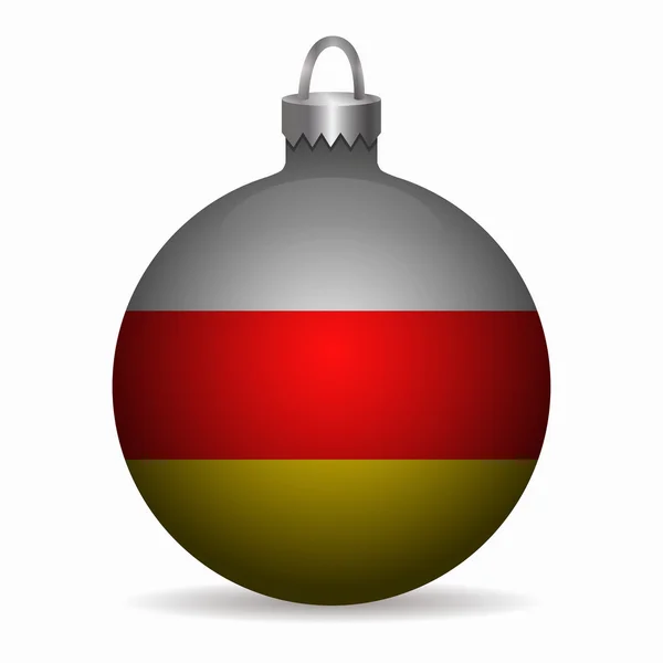 Прапор Південної Осетії Різдво м'яч вектор — стоковий вектор