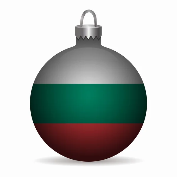 Вектор рождественского флага Болгарии — стоковый вектор