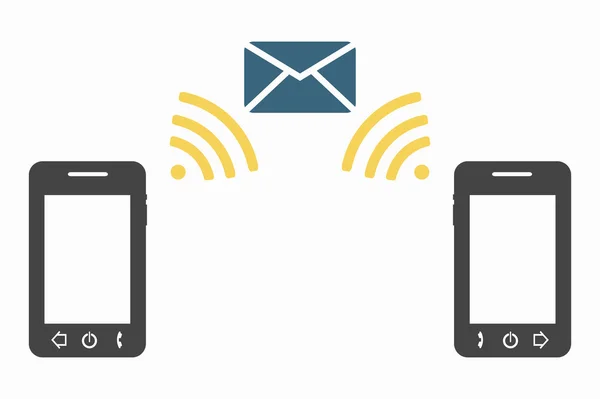 Deux messages d'envoi smartphone — Image vectorielle