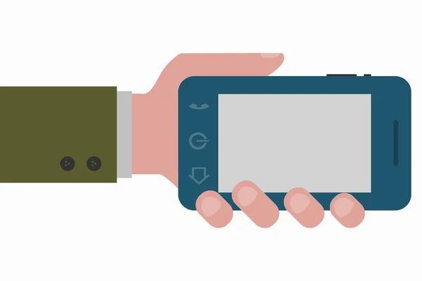 Hand und Smartphone — Stockvektor