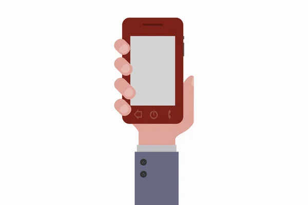 Smartphone in der Hand — Stockvektor