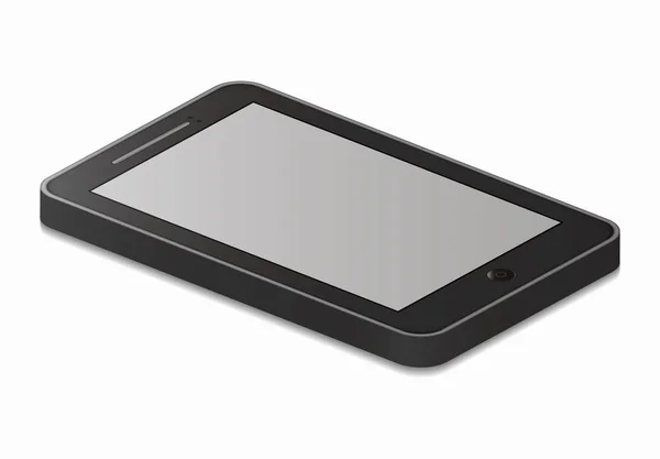 Smartphone noir sur fond blanc — Image vectorielle