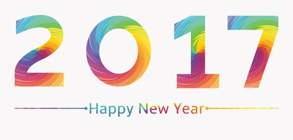 2017 nouvelles années fond spirale multicolore — Image vectorielle