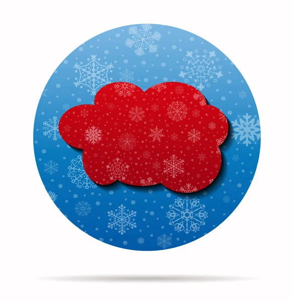 Nuage icône de Noël en cercle — Image vectorielle