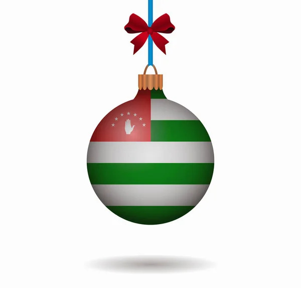 Elszigetelt karácsonyi labda Abházia — Stock Vector