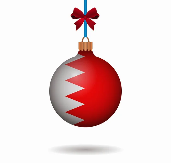 Bahrein isolado bola de Natal —  Vetores de Stock