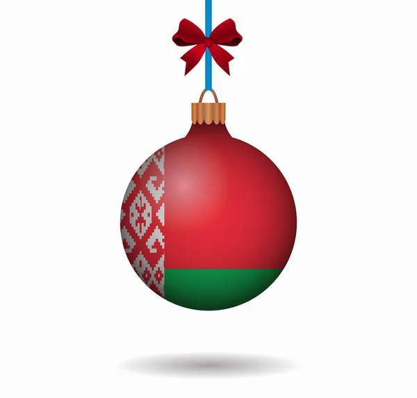 Isolerade jul bollen Vitryssland — Stock vektor