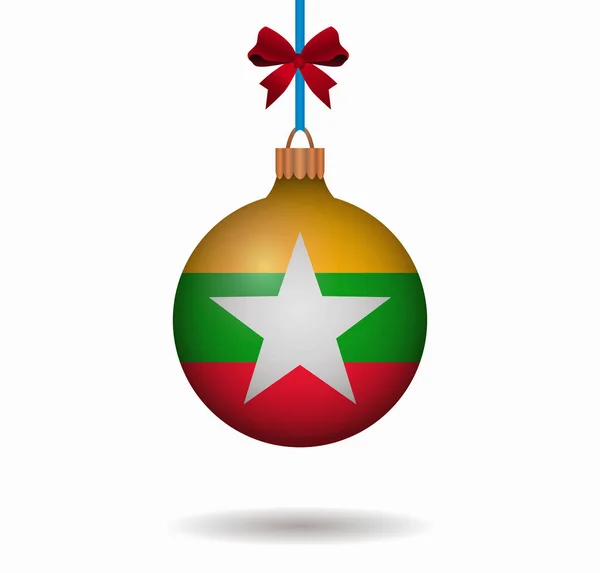 Isolated christmas ball burma — Stock Vector