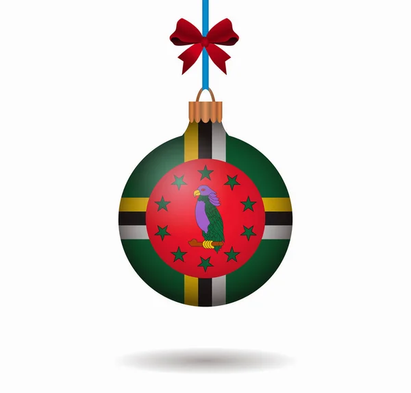 Elszigetelt karácsonyi labda Dominika — Stock Vector