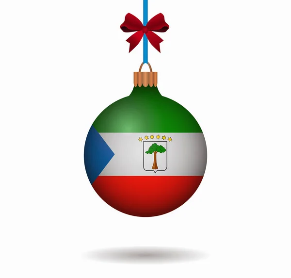 Bola de Navidad aislada guinea ecuatorial — Archivo Imágenes Vectoriales