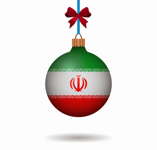 Isolado bola de Natal iran —  Vetores de Stock