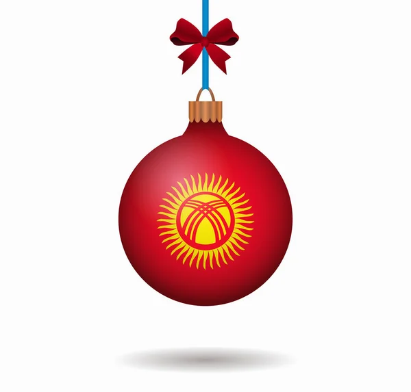 Isolated christmas ball kyrgyzstan — Stock Vector