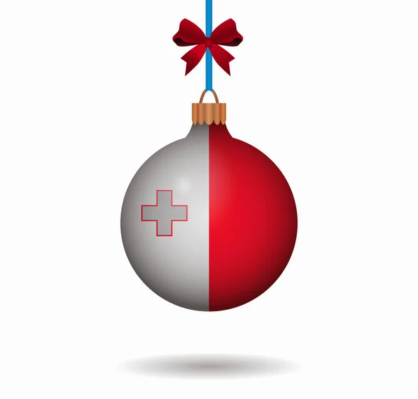 Boule de Noël isolée malta — Image vectorielle