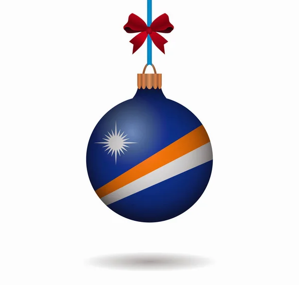 Isolated christmas ball marshall islands — Stock Vector