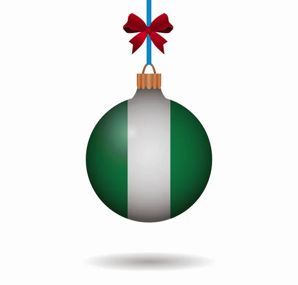 Isolierte weihnachtsball nigeria — Stockvektor