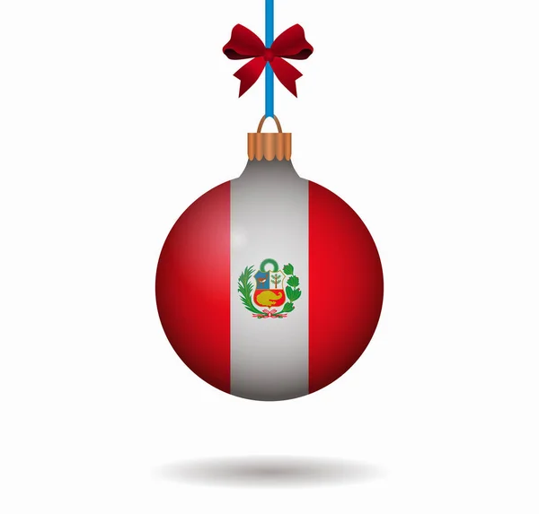 Bola de Navidad aislada perú — Archivo Imágenes Vectoriales