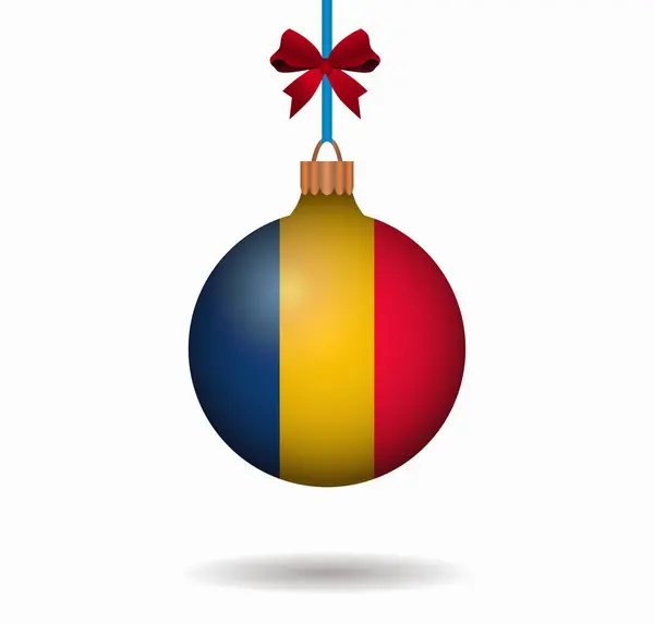 Boule de Noël isolée Roumanie — Image vectorielle