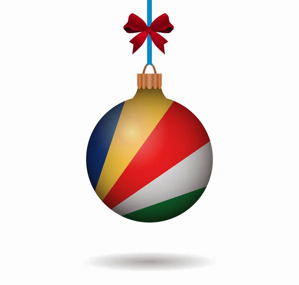 Boule de Noël isolée seychelles — Image vectorielle