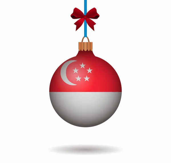 Geïsoleerde kerst bal singapore — Stockvector
