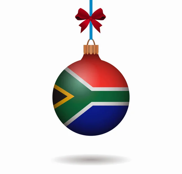 Geïsoleerde kerst bal Zuid-Afrika — Stockvector