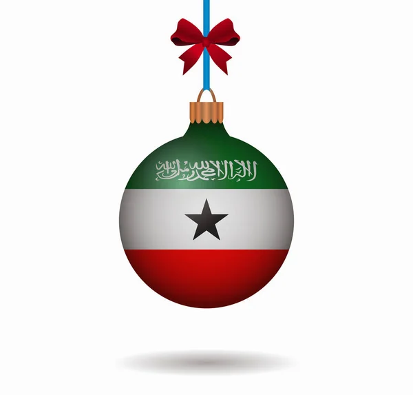 Geïsoleerde kerst bal somaliland — Stockvector