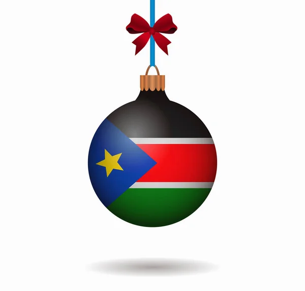 Изолированный рождественский бал Южный Судан — стоковый вектор