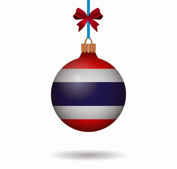 Thailand isolé de boule de Noël — Image vectorielle