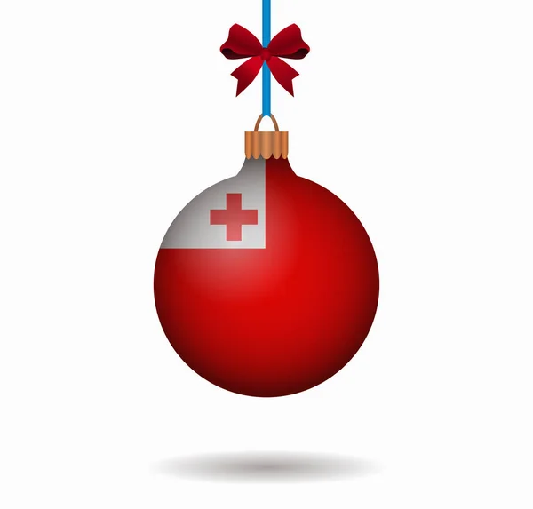 Bola de Navidad aislada tonga — Vector de stock