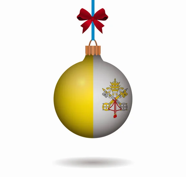 Aislado bola de navidad ciudad vatica — Vector de stock