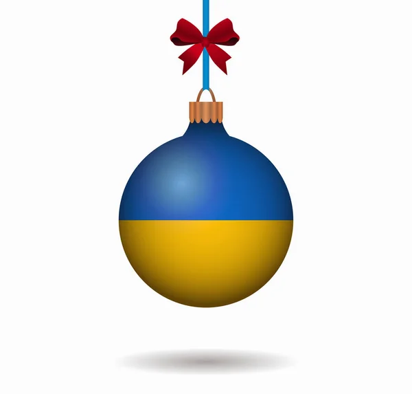 Isolated christmas ball ukraine — Stock Vector