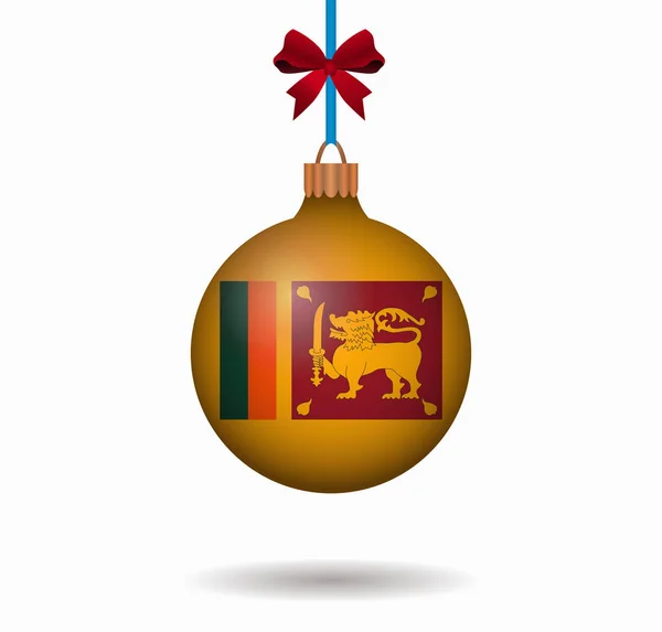 Isolierte Weihnachtskugel sri lanka lizenzfreie Stockillustrationen