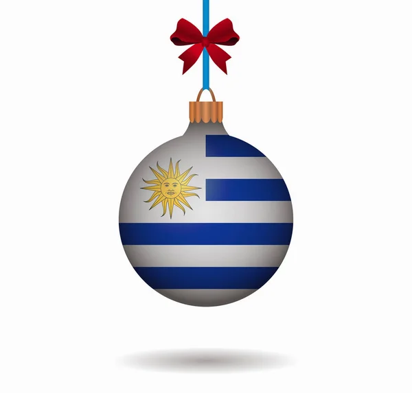 Isolierte Weihnachtskugel uruguay lizenzfreie Stockvektoren