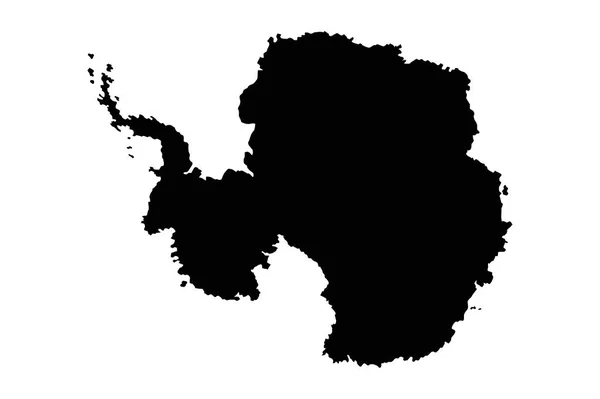 Kaart Antarctische silhouet — Stockvector