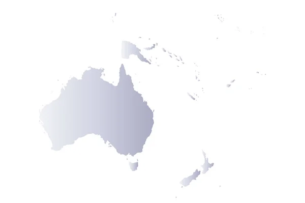 Carte géographique oceania gray — Image vectorielle