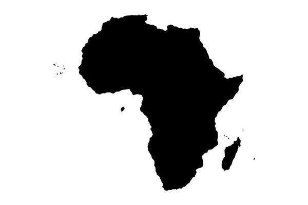 실루엣 아프리카 지도 — 스톡 벡터