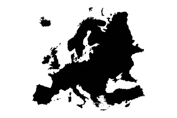 Map silhouette europe — Stock Vector