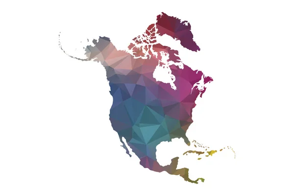 Bas poly Amérique du Nord — Image vectorielle
