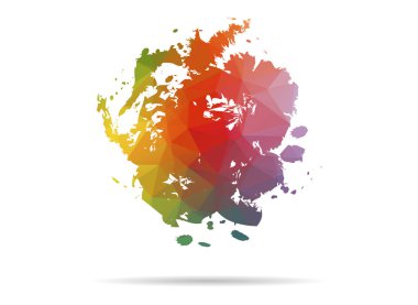 düşük Poli mürekkep lekesi