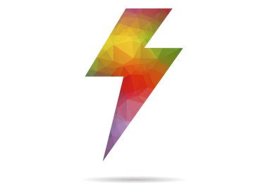 low poly lightning clipart