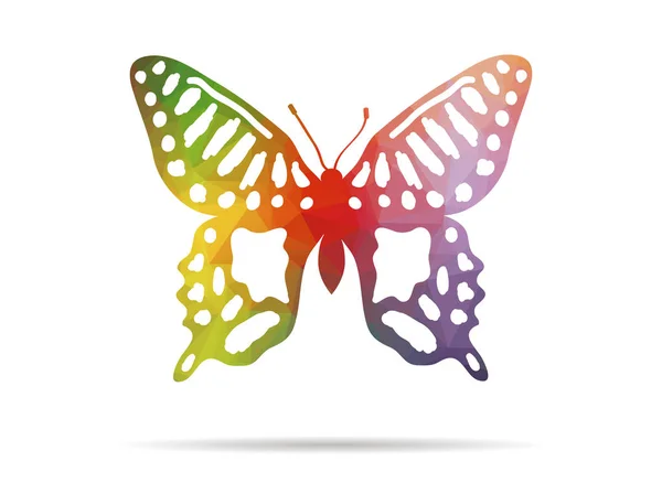 Faible beauté papillon poly — Image vectorielle