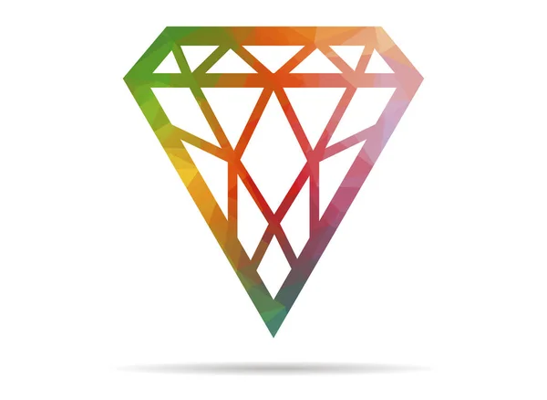 Low poly jewel — Stock Vector