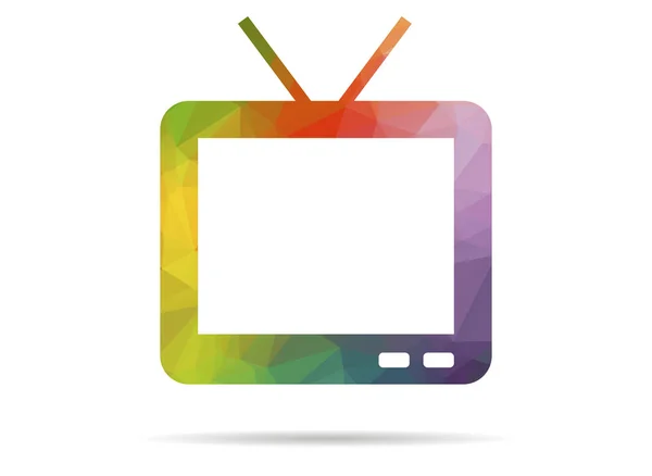 Basse poly tv — Image vectorielle