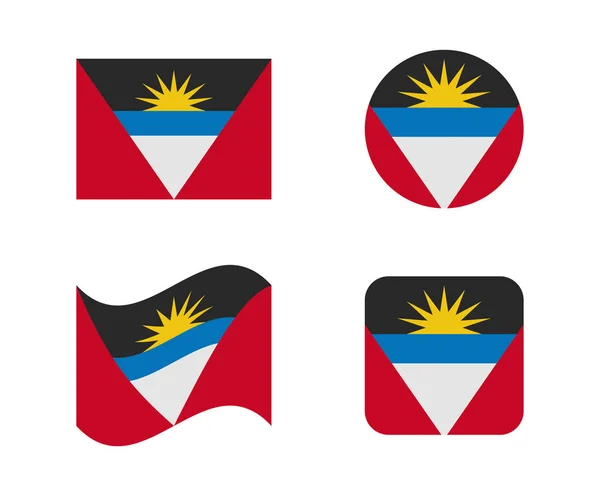 Set 4 flags of antigua — Stock Vector