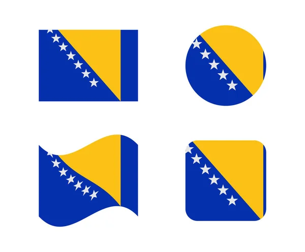 Ange 4 flaggor av Bosnien — Stock vektor