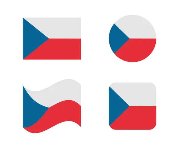 设置的捷克 4 标志 — 图库矢量图片